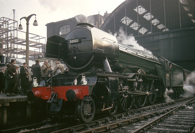 Flying Scotsman at King's Cross, 1963.