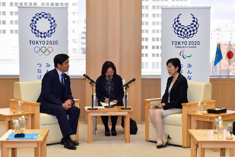 Бауыржан Байбек Жапонияда Токио қаласының әкімімен жүздесті