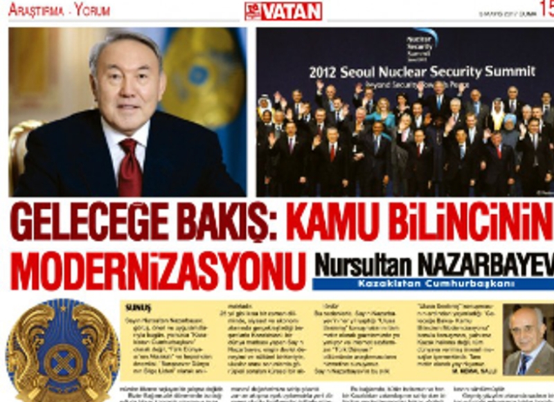 Түрік газеті Қазақстан Президентінің мақаласын жариялады