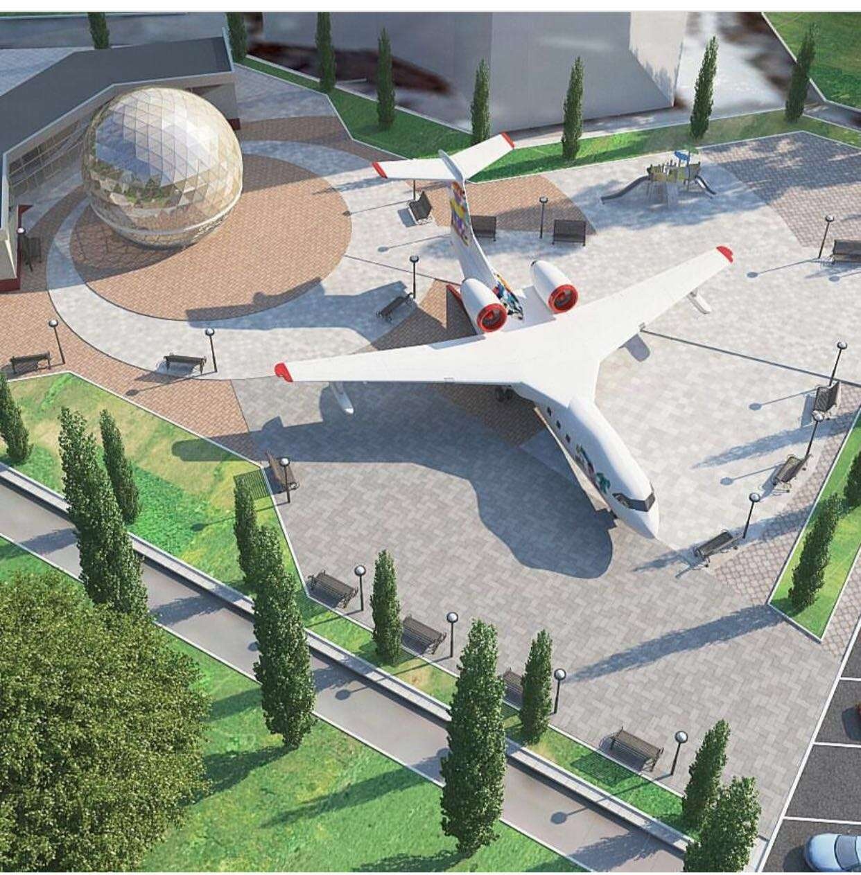 Оралда балалар кафесіне айналған ұшақ қызмет көрсетеді