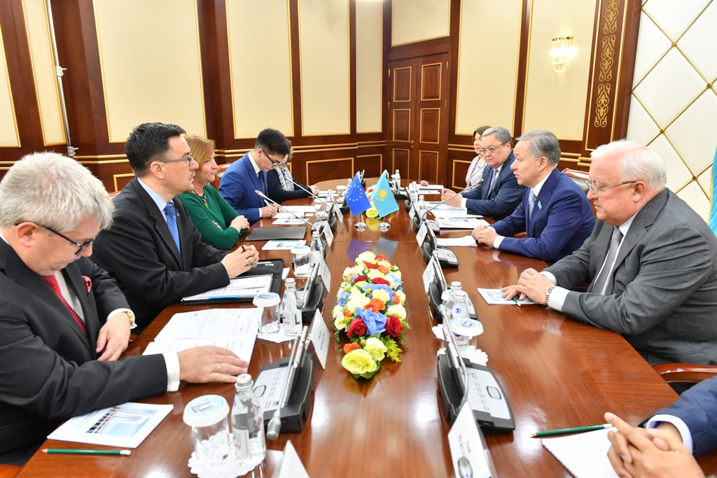 Мәжіліс төрағасы Еуропарламент делегациясымен кездесті