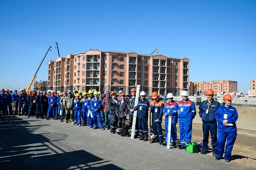 Қызылордада бүкіл республикадан келген құрылысшылар үздік шебер атағы үшін бақ сынасты