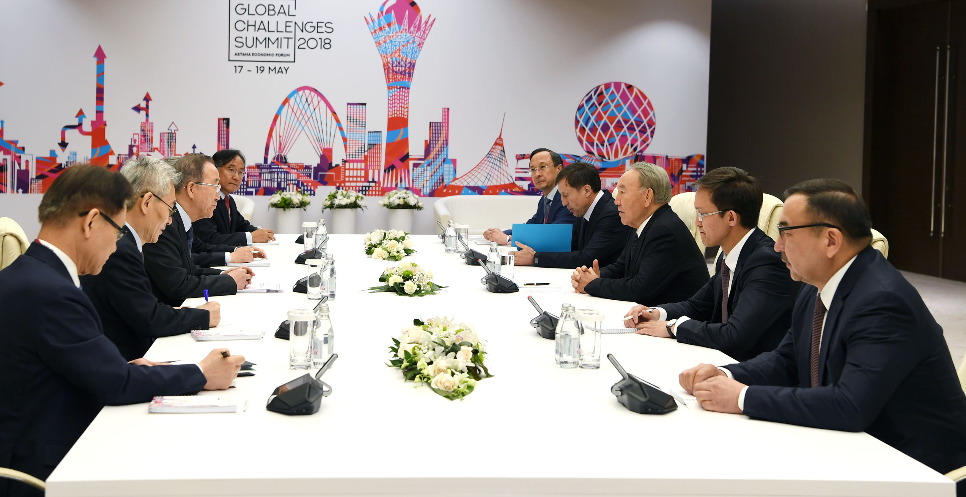 Қазақстан Президенті БҰҰ-ның бұрынғы Бас хатшысы Пан Ги Мунмен кездесті