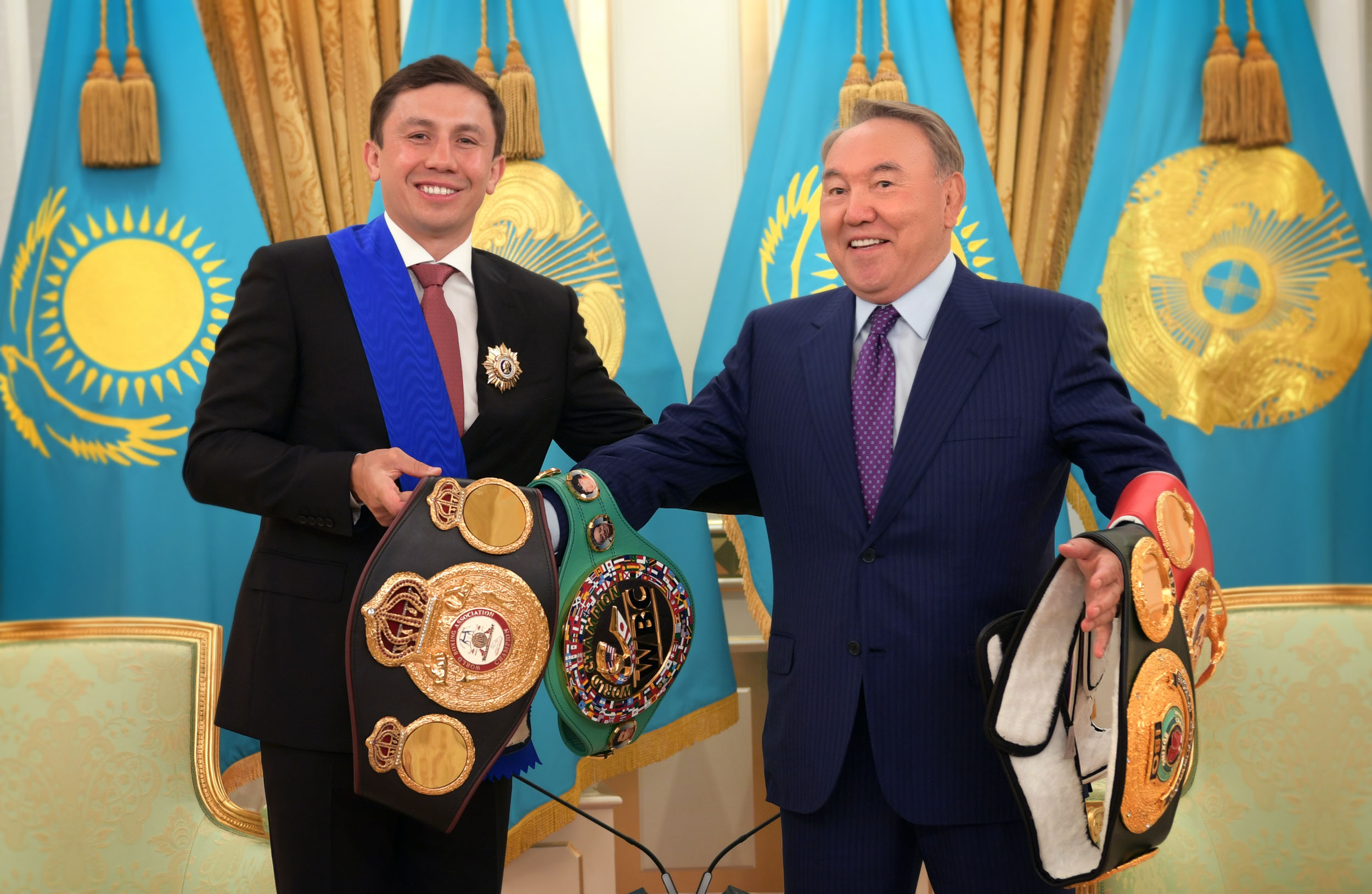 Мемлекет басшысы Нұрсұлтан Назарбаев Геннадий Головкинмен кездесті