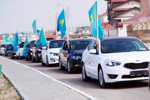 Ақтөбелік автокеруен Астанаға жетті