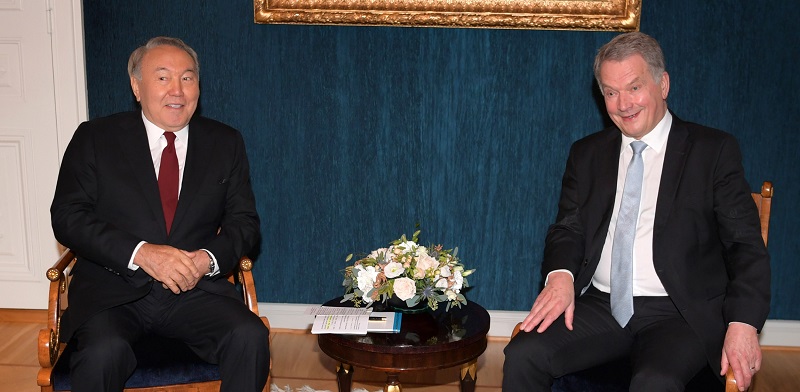 Нұрсұлтан Назарбаев Финляндия Республикасының Президенті Саули Ниинистёмен кездесті