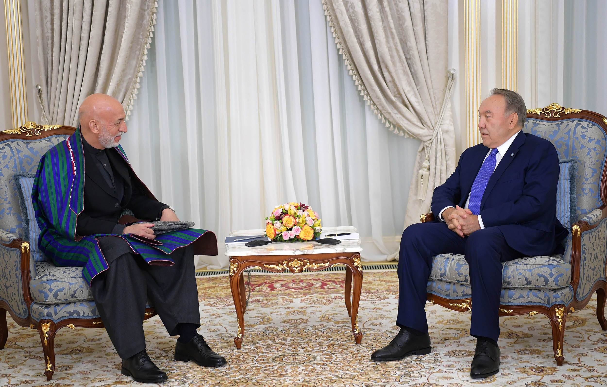 Нұрсұлтан Назарбаев Ауғанстан Республикасының бұрынғы президенті Хамид Карзаймен кездесті
