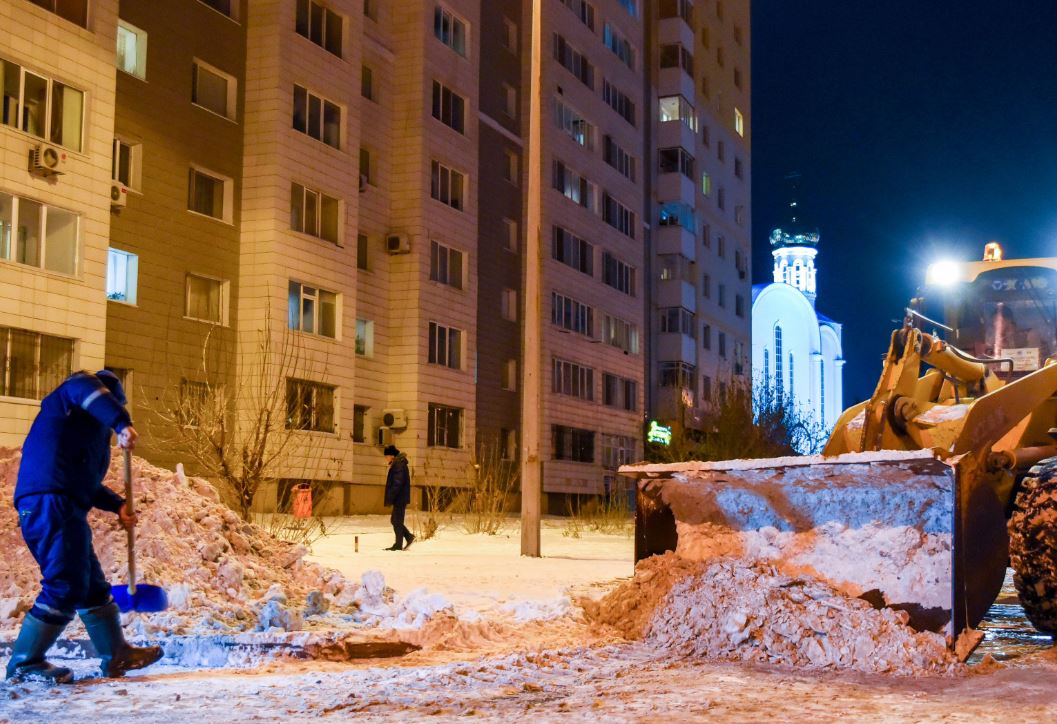 Өткен тәулікте қаладан 16,7 мың текше метрден астам қар шығарылды