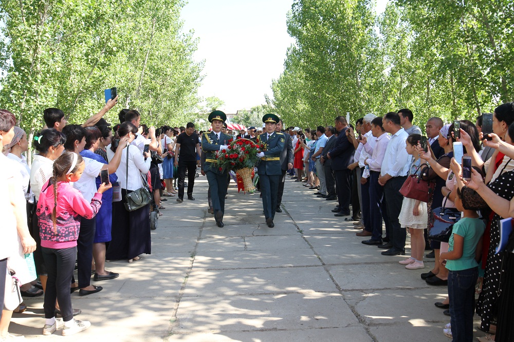 Ұлы жеңістің 74 жылдығы аудан орталығында аталып өтті