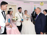 Нұрсұлтан Назарбаев жаңадан ашылған Неке сарайына барды