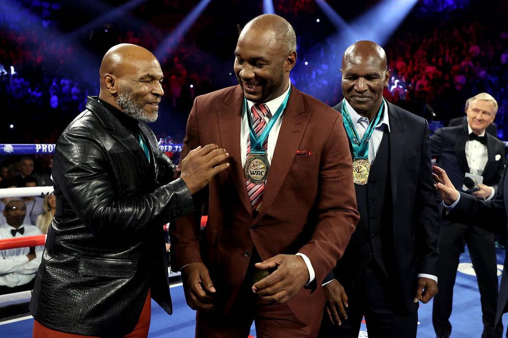 Mike Tyson, Evander Holyfield, Lennox Lewis/ Getty Images