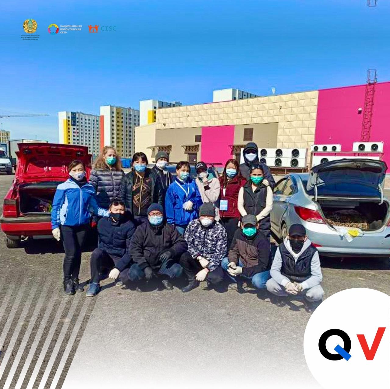 Автоволонтерлер азық-түлік жеткізуде