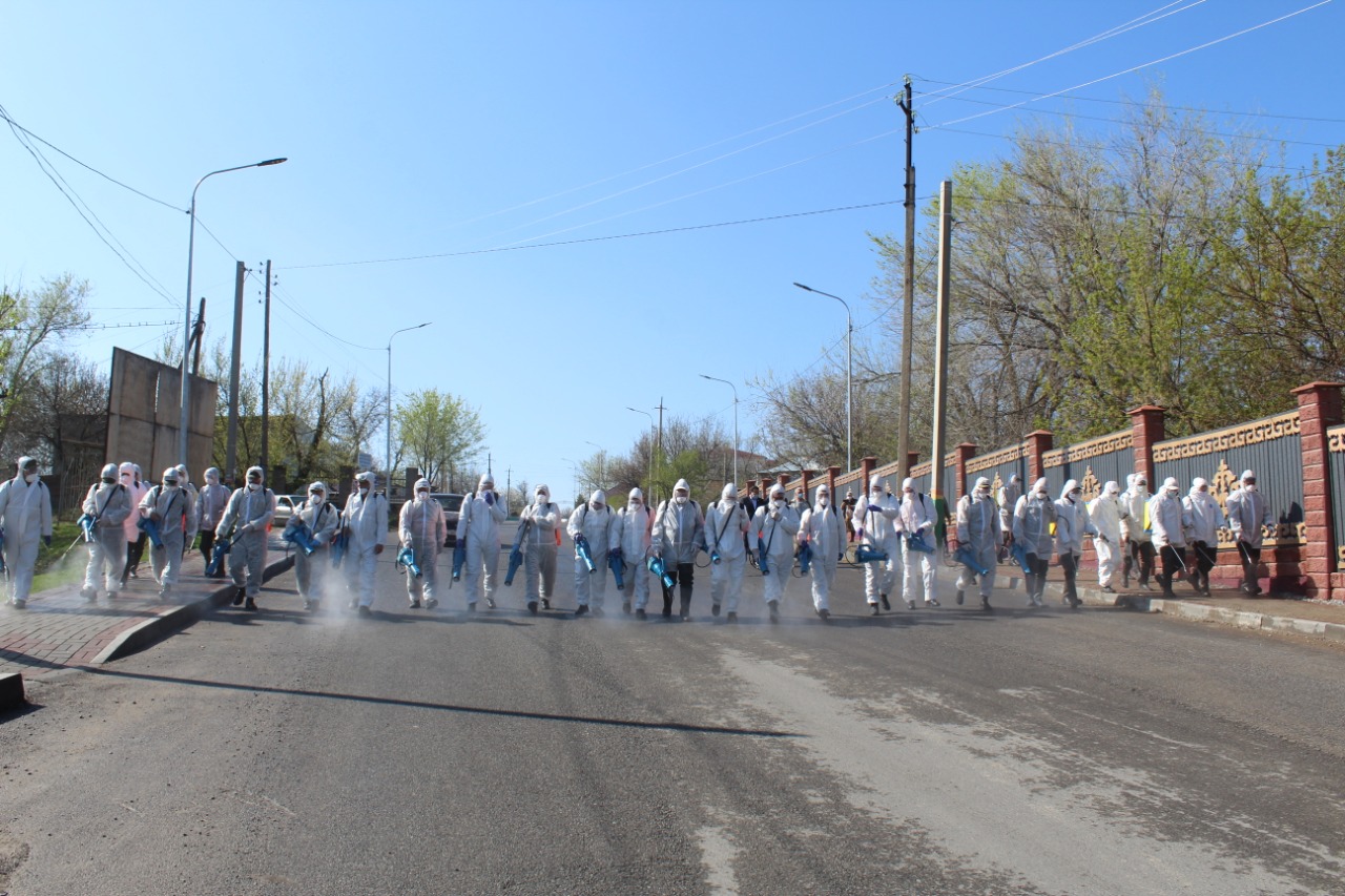 Түркістан: Аудандарда көшелер мен аулалар залалсыздандырылуда