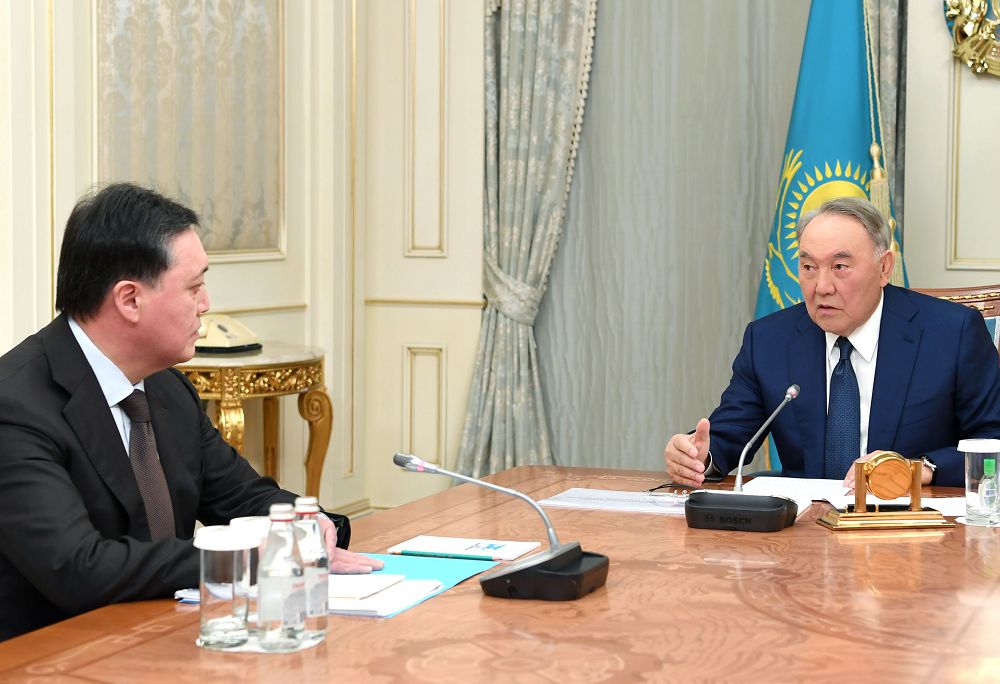 Нұрсұлтан Назарбаев Премьер-Министр Асқар Маминды қабылдады