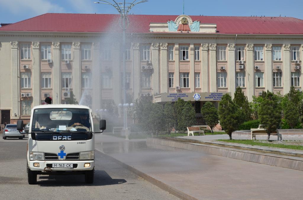 Бүгін Тараз қаласындағы 11 аумақтық округ дезинфекцияланды