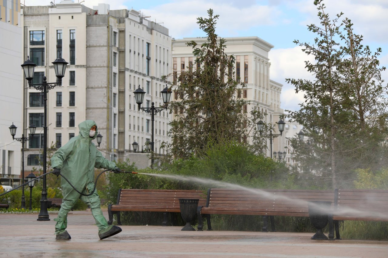 Елордада әскери қызметшілер дезинфекциялау жұмыстарын қайта бастады