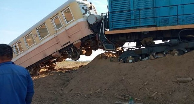 Атырауда жүк пойызы апатқа ұшырады