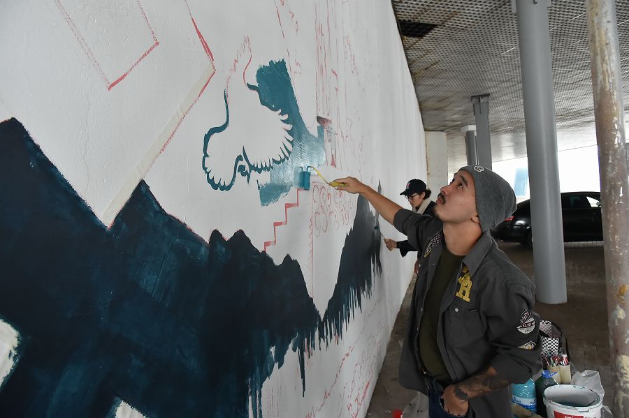 Стрит-арт еркіндікті сүйеді (Ұлттық музей алдындағы ашық алаңда «Стрит-арт» перфомансы өтті)