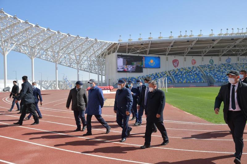 Елбасы Түркістандағы жаңа стадион мен көпфункционалды концерт залына барды