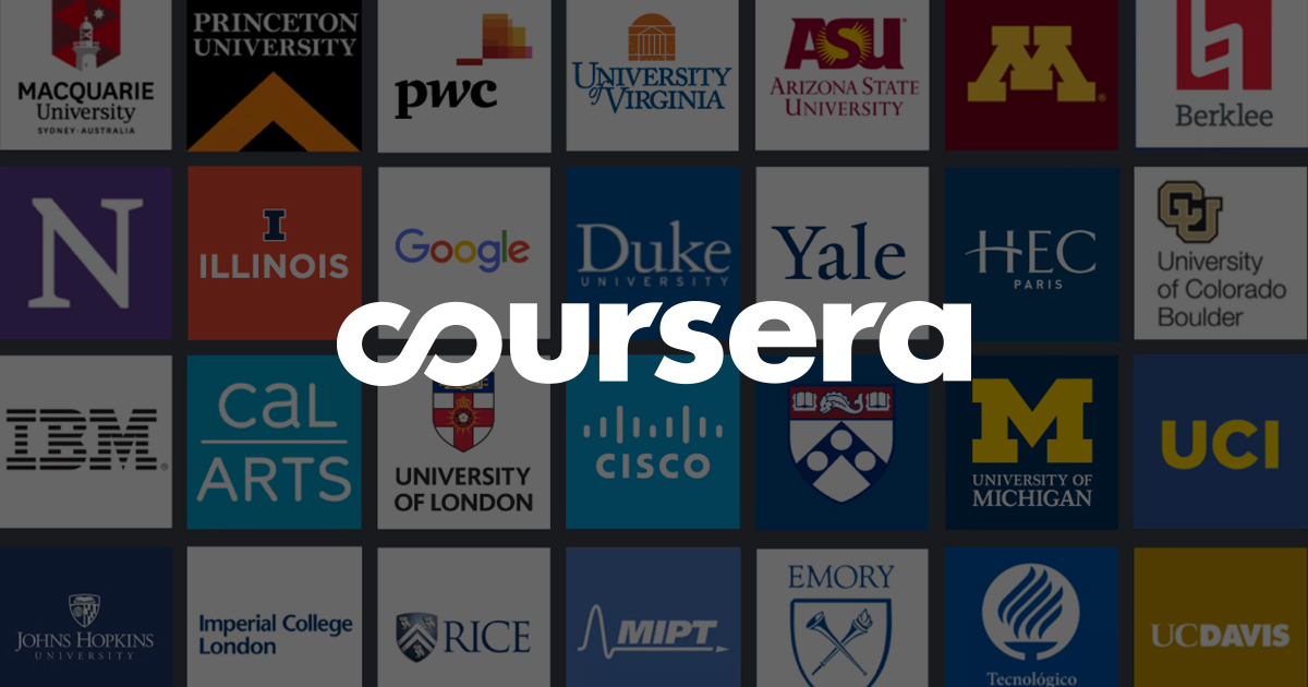 Coursera платформасында онлайн оқуға мүмкіндік бар