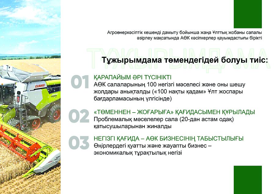 Агроөнеркәсіп кешенін дамыту – ауылды дамыту