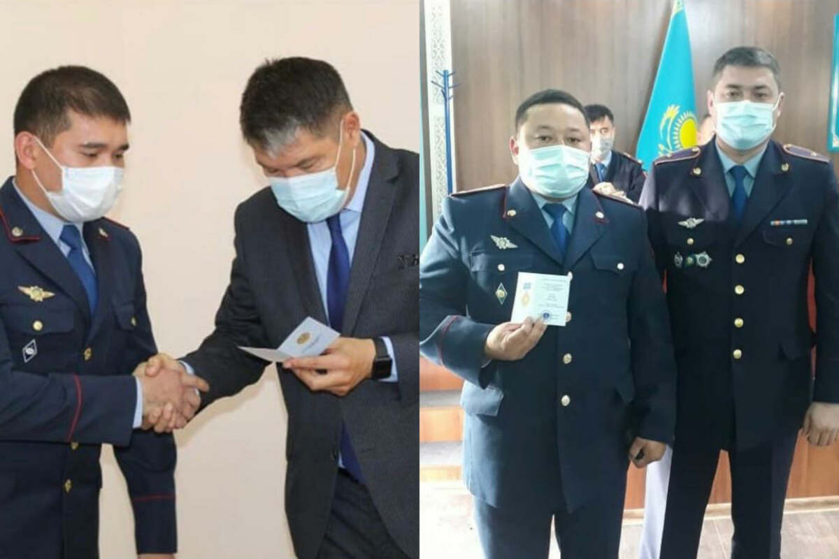 Алматы облысының полицейлеріне “Халық алғысы” медалі табысталды