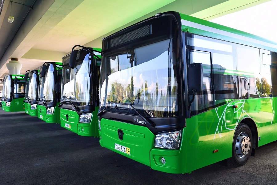 Алматыда экологиялық таза отынмен жүретін 41 жаңа автобус жолға шықты