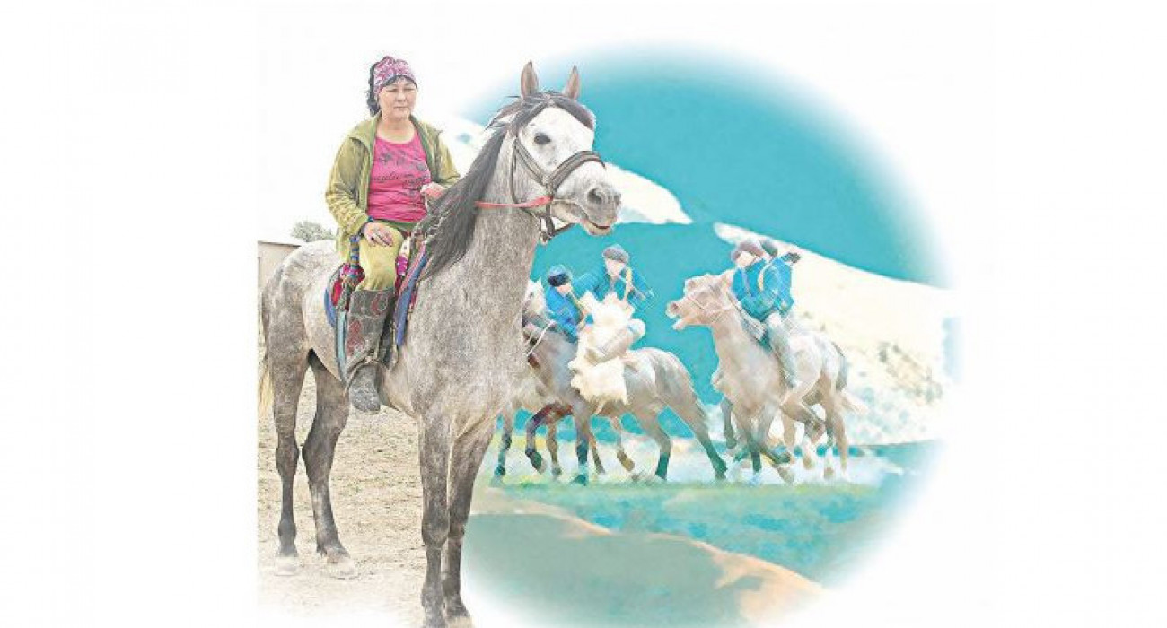 Жас келіншек өзі сауады