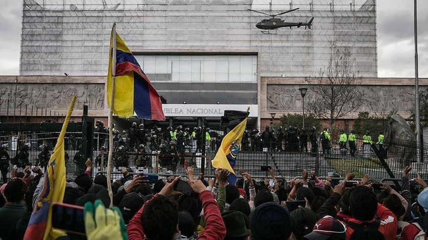Эквадорда үкіметке қарсы шеру өтті
