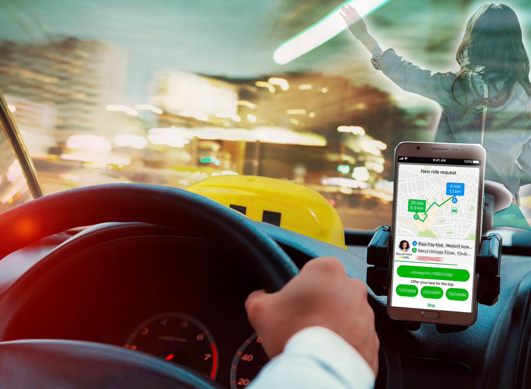 Такси тізгіндеген күн