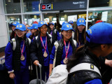 Азия чемпионатында топ жарған гимнасттар елге оралды