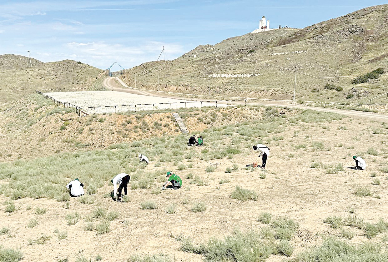 Каспий жағасын қоқыстан тазартты