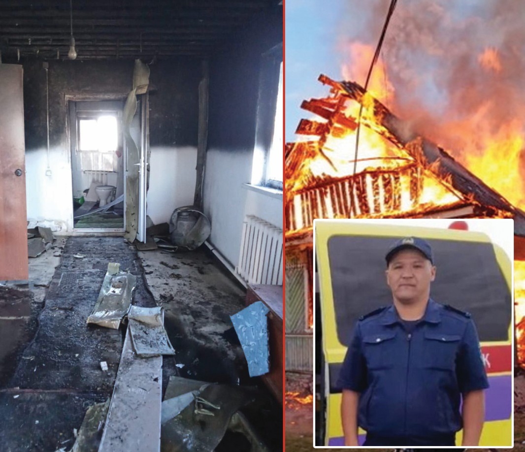 Үш баланы құтқарған полицей