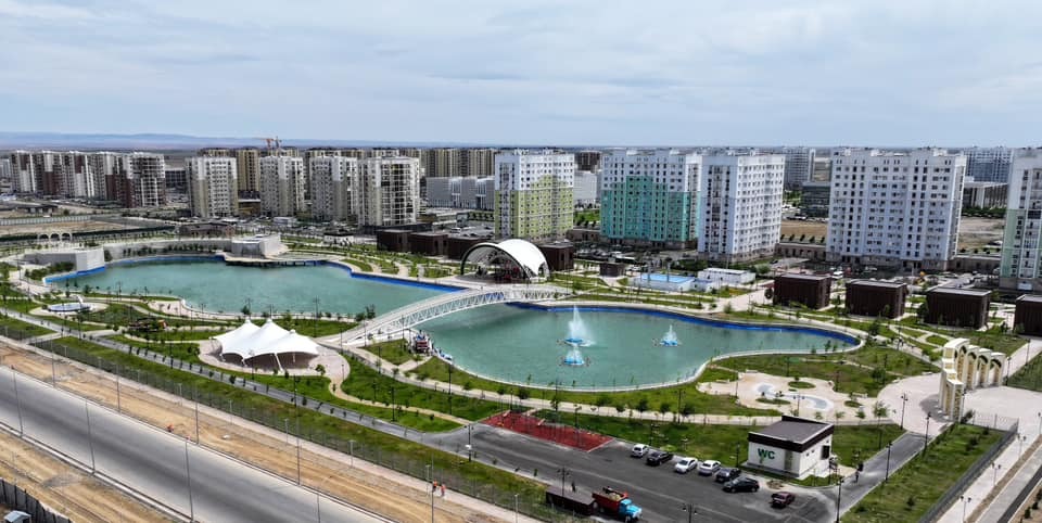 Түркістанда жасанды көлі бар саябақ ашылды