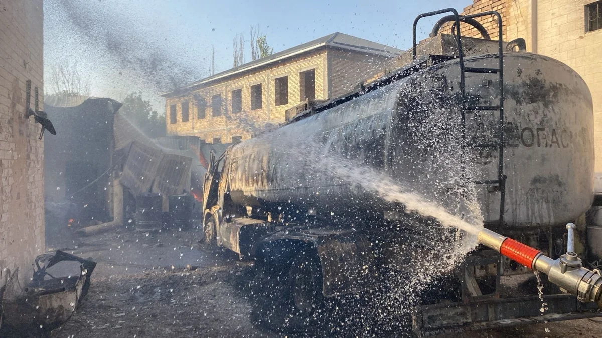 Түркістанда жанармай құю бекетінде жарылыс болды