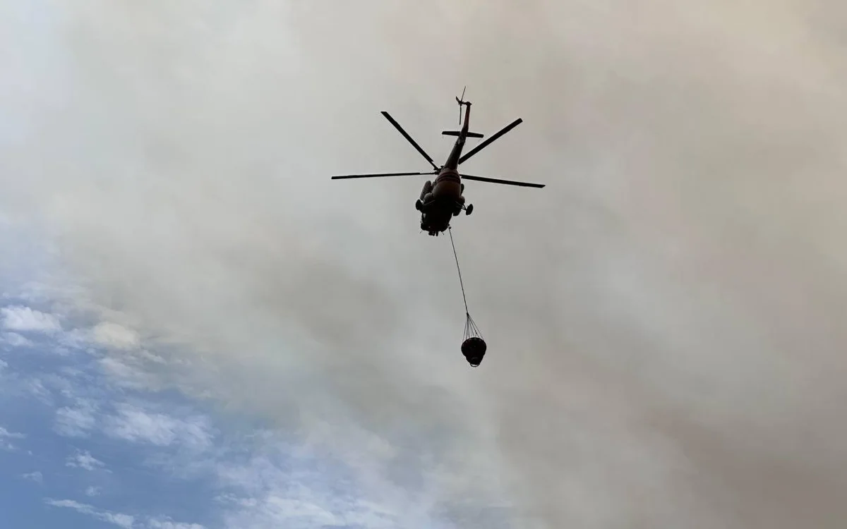Жетісу облысындағы өртті сөндіруге тікұшақ жұмылдырылды