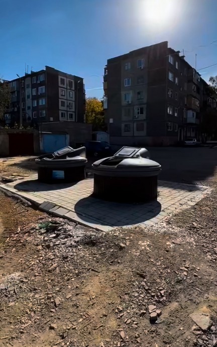 Жезқазғанда жер асты контейнерлері орнатылды