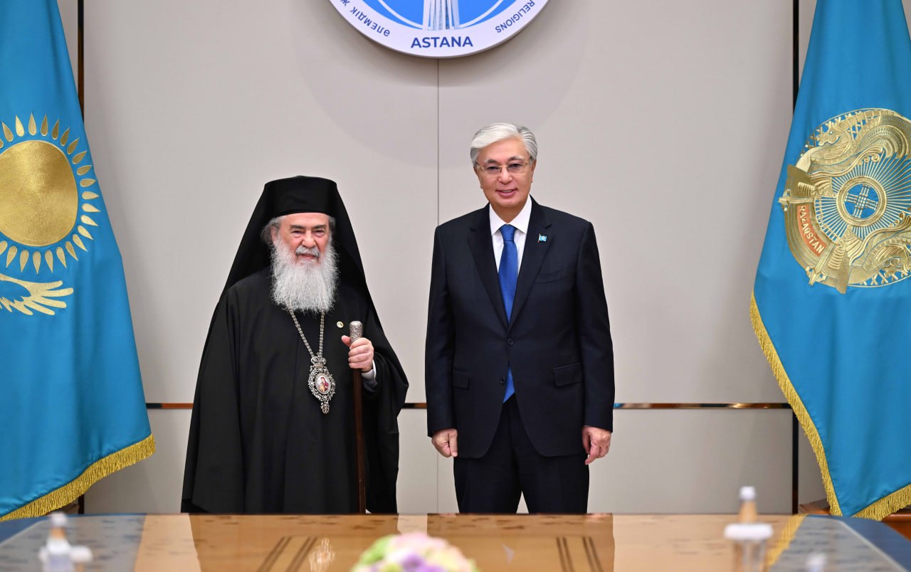 Қасым-Жомарт Тоқаев Иерусалим Патриархы III Феофилмен кездесті