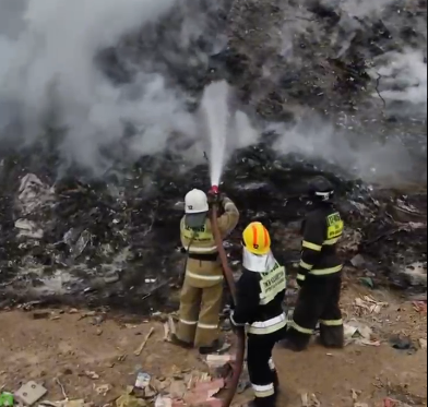 Алатау полигонындағы өртті сөндіру жұмыстары әлі  жалғасып жатыр