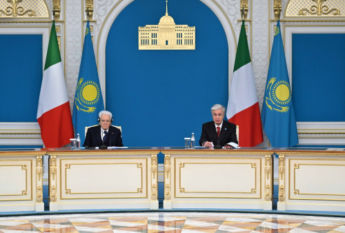 Қазақстан мен Италия Президенттері БАҚ өкілдеріне арналған бірлескен мәлімдеме жасады