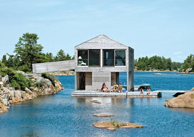 Су үстіне салынған үйлер