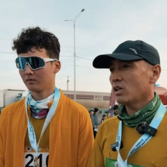 Марафон жеңімпазы – әке мен бала