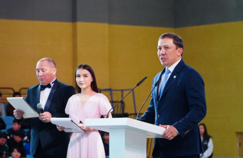Геннадий Головкин Көкшетаудағы спорт кешенінің ашылу рәсіміне қатысты
