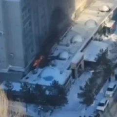 Астанада «Дипломат» тұрғын үй кешенінің жанында мейрамхана өртенді