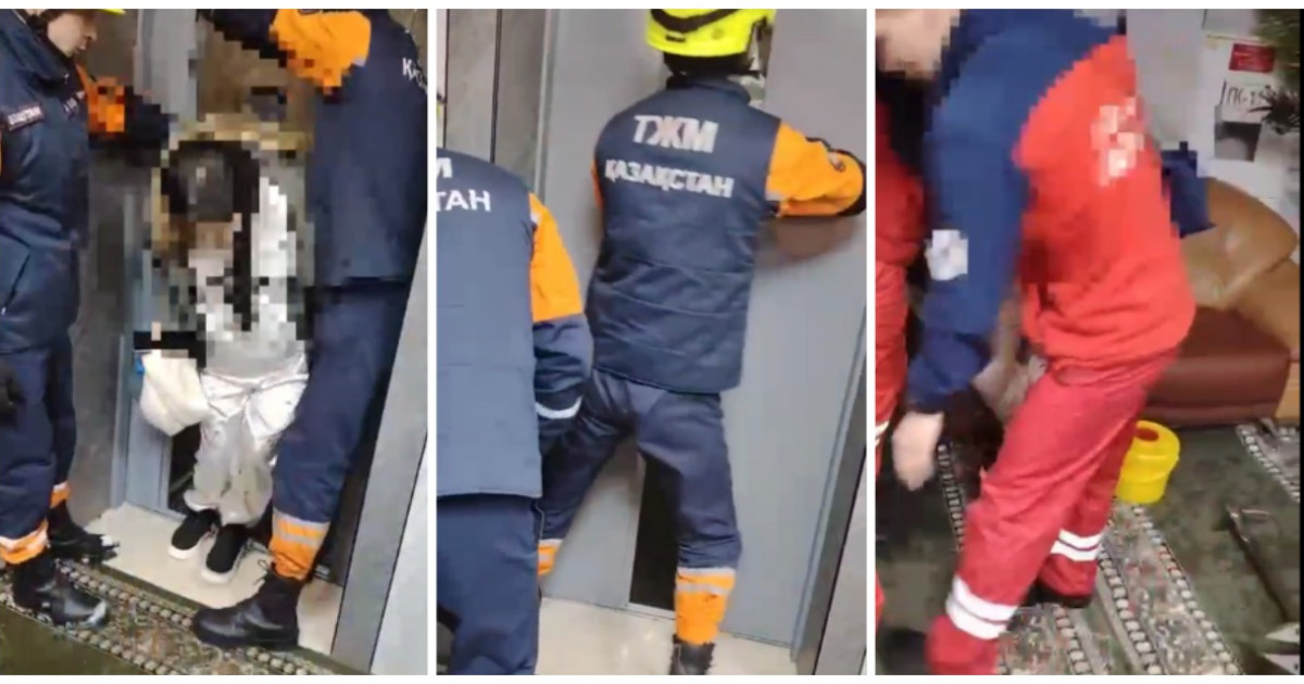 Астанада құтқарушылар лифтіде қалып қойған әйелді шығарып алды