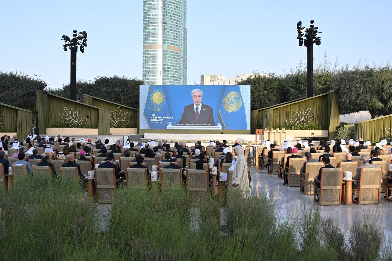 Президент шейх Заид атындағы «Адамзат бауырластығы» сыйлығын тапсыру рәсіміне қатысушыларға бейнеүндеу жолдады