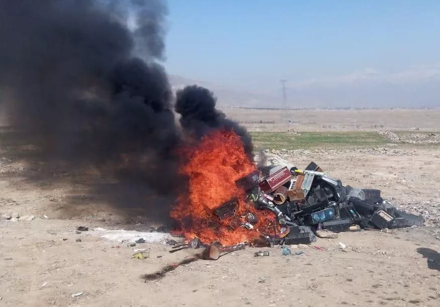 Ауғанстанда 500-ден астам музыкалық аспап әдейі өртелді