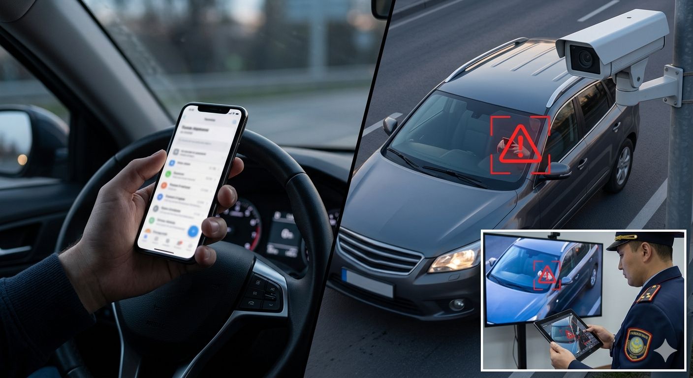 Көлік жүргізу кезінде телефон пайдалану: Бейнебақылау камералары қалай жұмыс істейді?
