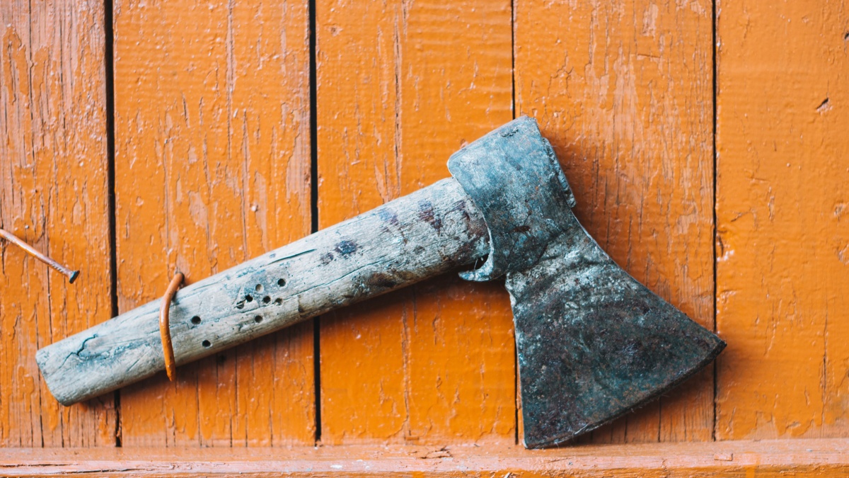 Алматыда оқушы қыз мектепке балта алып келген