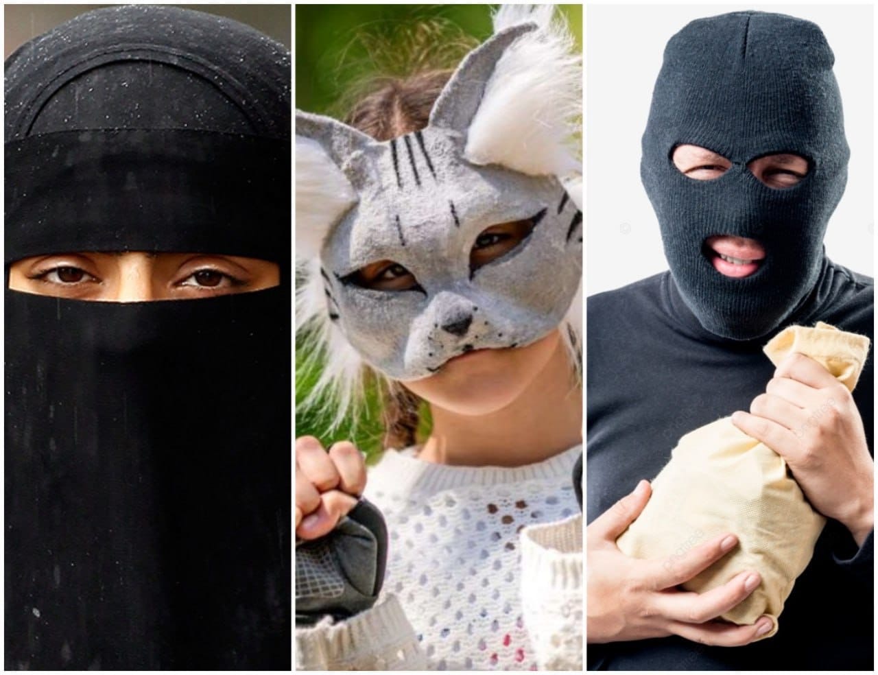 Полиция бет-жүзді тұмшалайтын киімдерге тыйым салынғанын ескертті